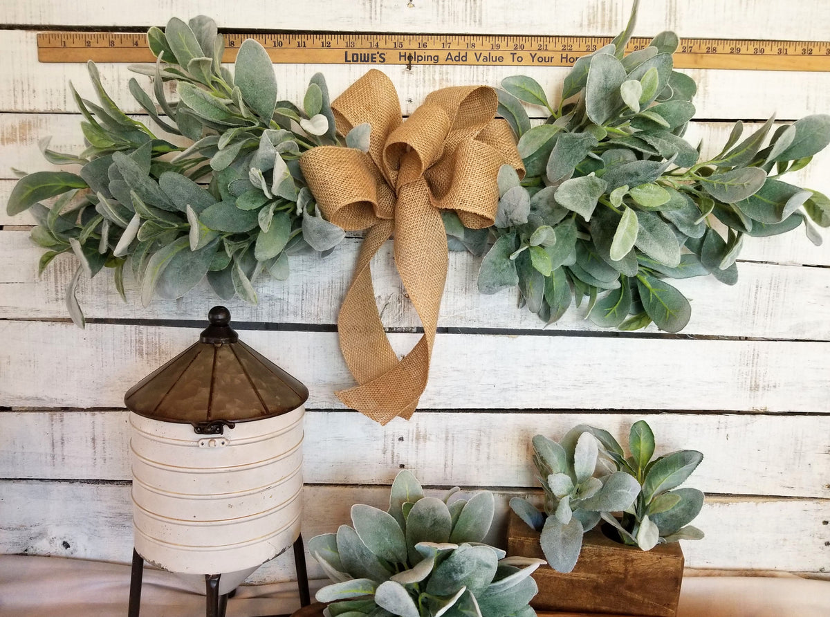 Lambs Ear Greenery Swag FarmHouse Florals