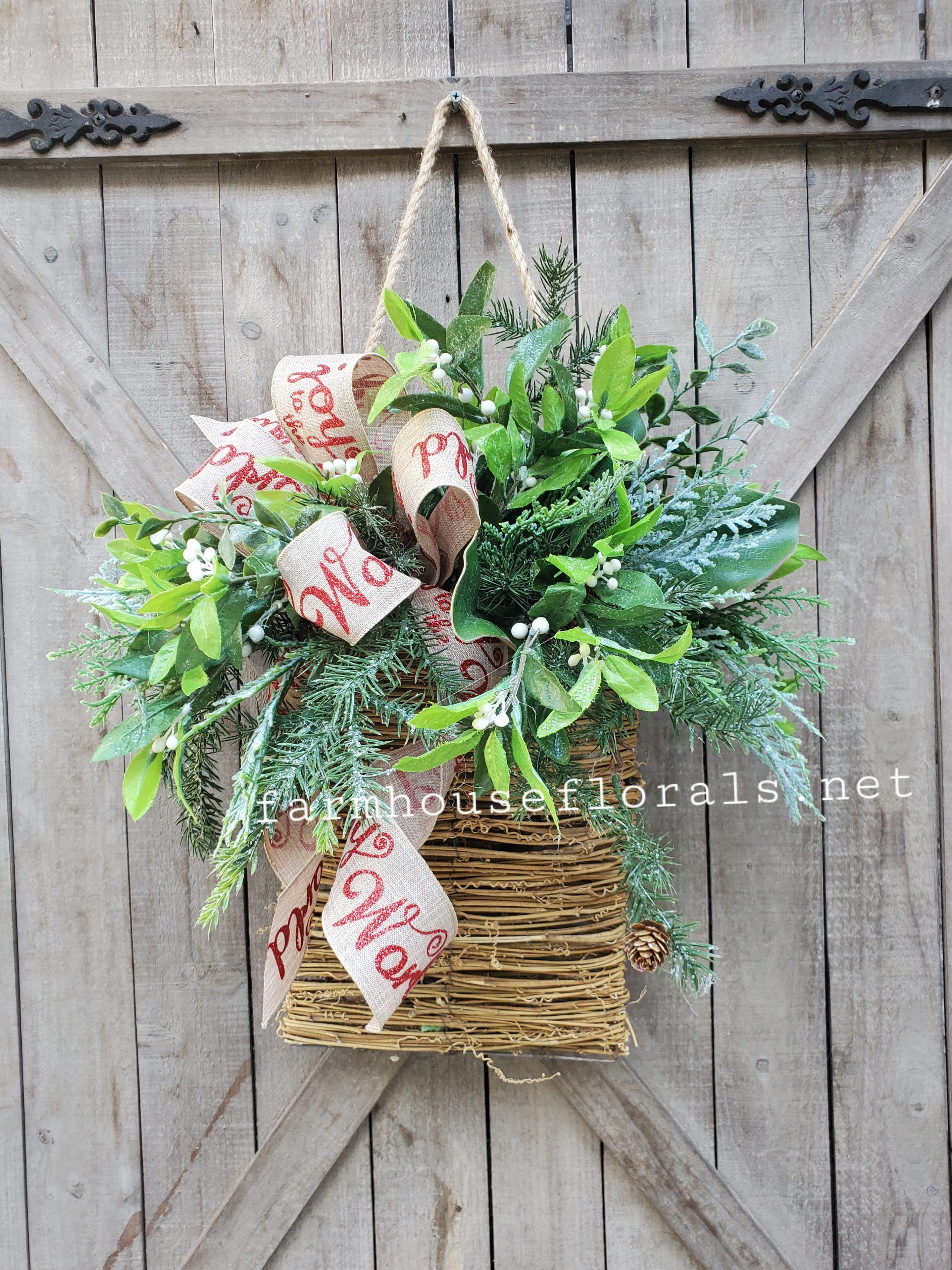 Christmas Door Hanger Basket