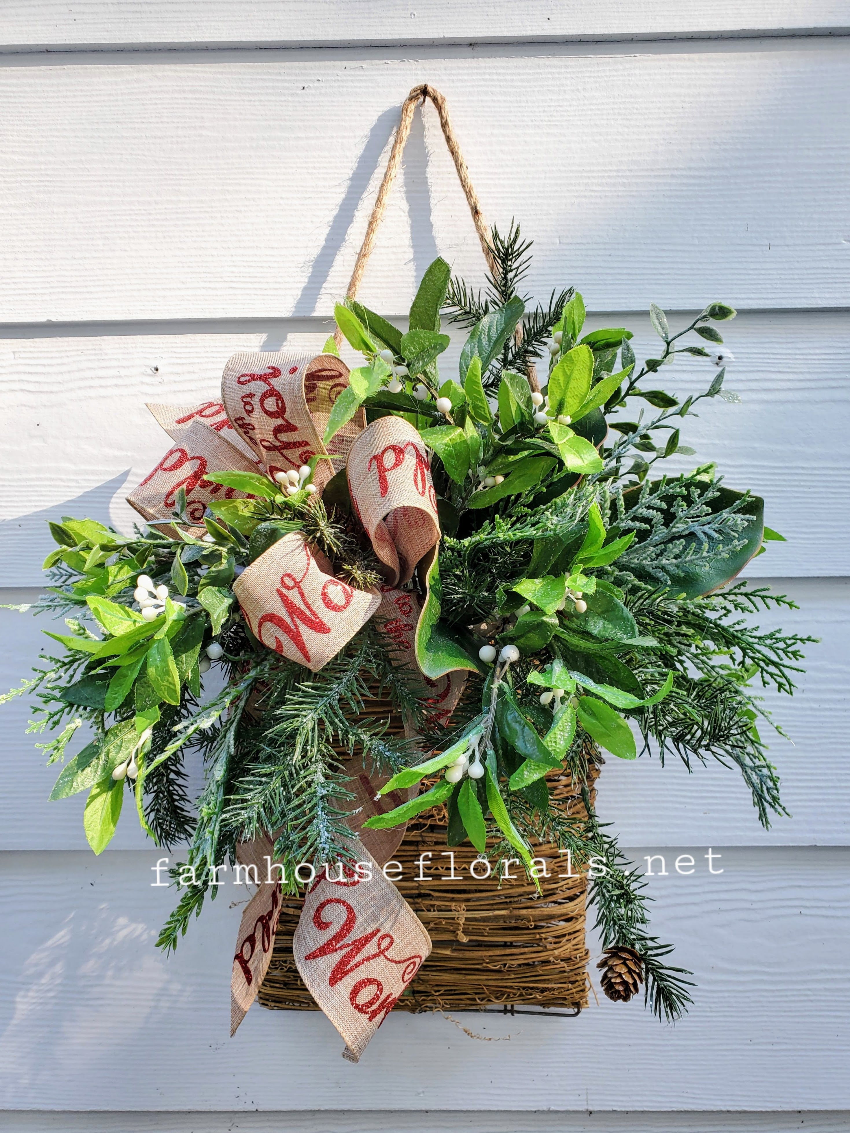 Christmas Door Hanger Basket