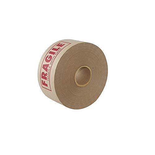 IPG Central 260 Medium Duty Reinforced Water Activated (WAT) Tape, 3" x 450 ft, FRAGILE, (10-Pack)