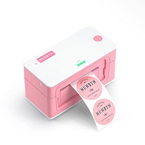  MUNBYN Pink Shipping Label Printer, [Upgraded 2.0] USB Label  Printer Maker for Shipping Packages Labels 4x6 Thermal Printer for Home  Business, Compatible with , ,  : Office Products