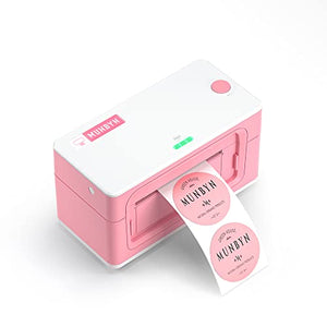 Pink Shipping Label Printer, [Upgraded 2.0] MUNBYN Label Printer Maker for Shipping Packages Labels 4x6 Thermal Printer for Home Business, Compatible with Amazon, Etsy, Ebay, Shopify, FedEx