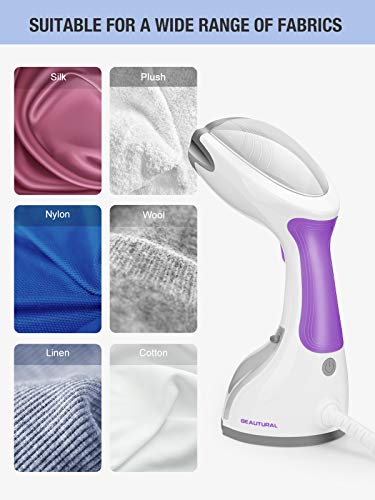 BEAUTURAL Garment Steamer for clothes, Handheld Steamer Garment Fabric  Wrinkle Remover, 30 Seconds Fast Heating, Automatic Shut-off, Large  Detachable