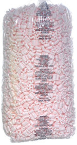 Bubblefast! Brand 3.5 cu. ft. (22.5 Gallons) Pink Anti-Static Packing Peanuts Popcorn