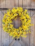 Forsythia Front Door Wreath  - Farmhouse Florals