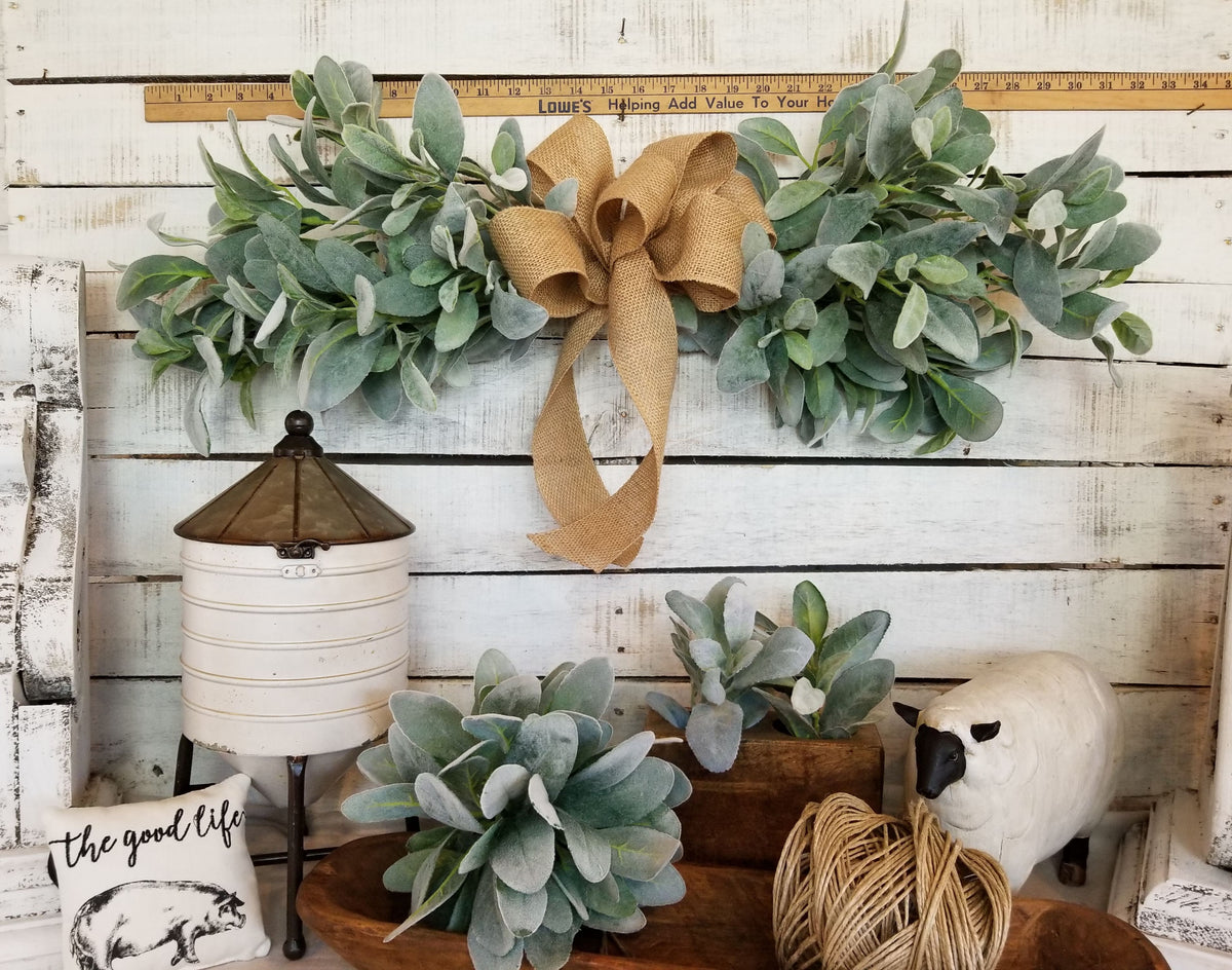 Lambs Ear Greenery Swag FarmHouse Florals