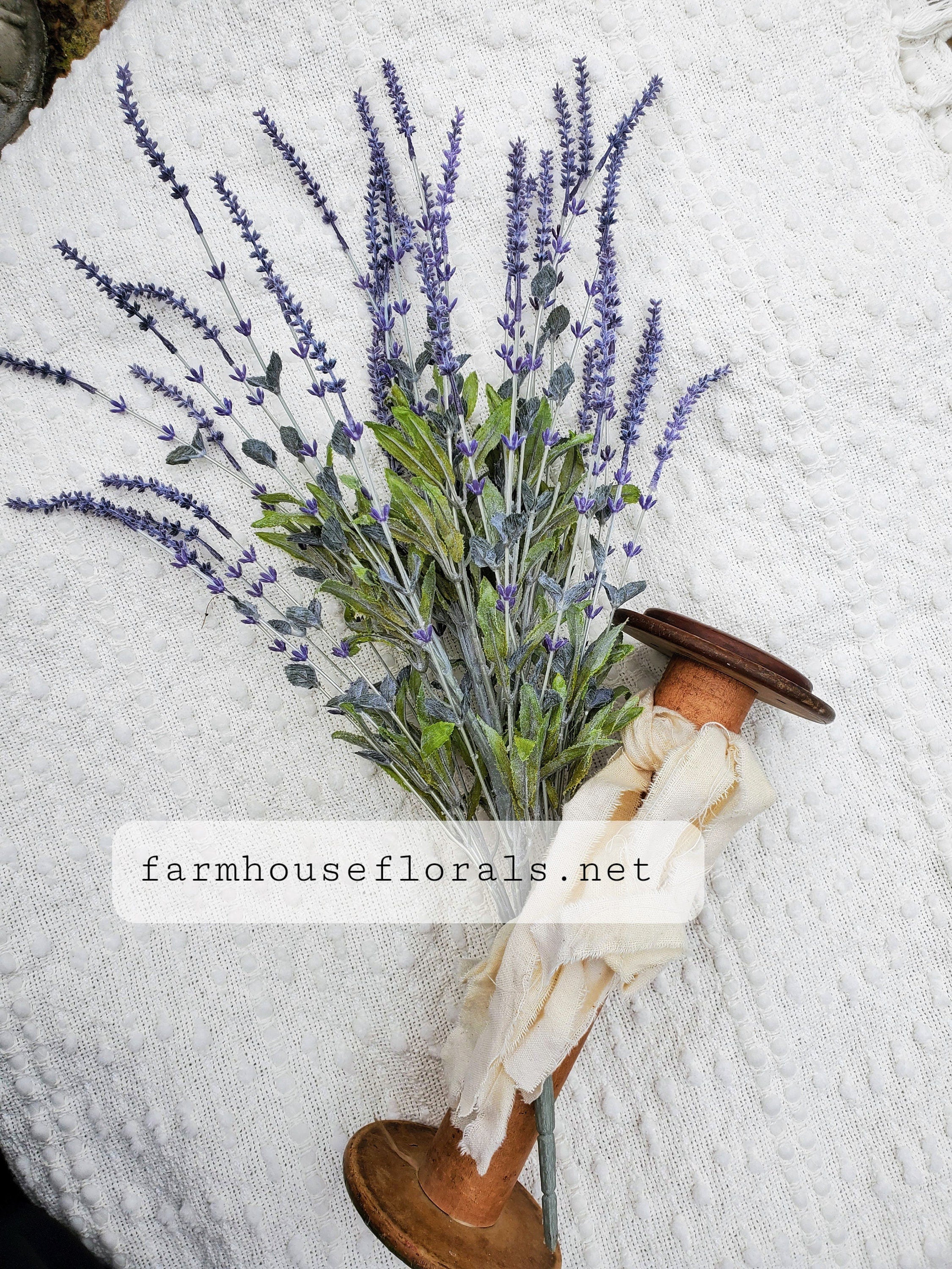 Beautiful Flocked Lavender Bush