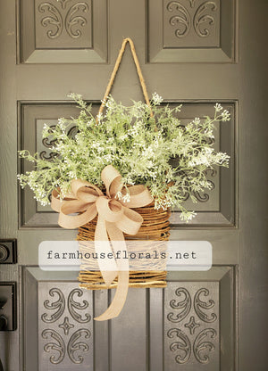 Beautiful White Seeding Door Hanger Basket