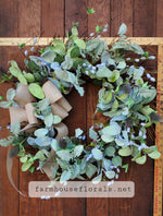 22" Lambs Ear Willow Thistle Wreath - Wreath Great for All Year Round - Everyday Wreath, Door Wreath, Farmhouse Wreath