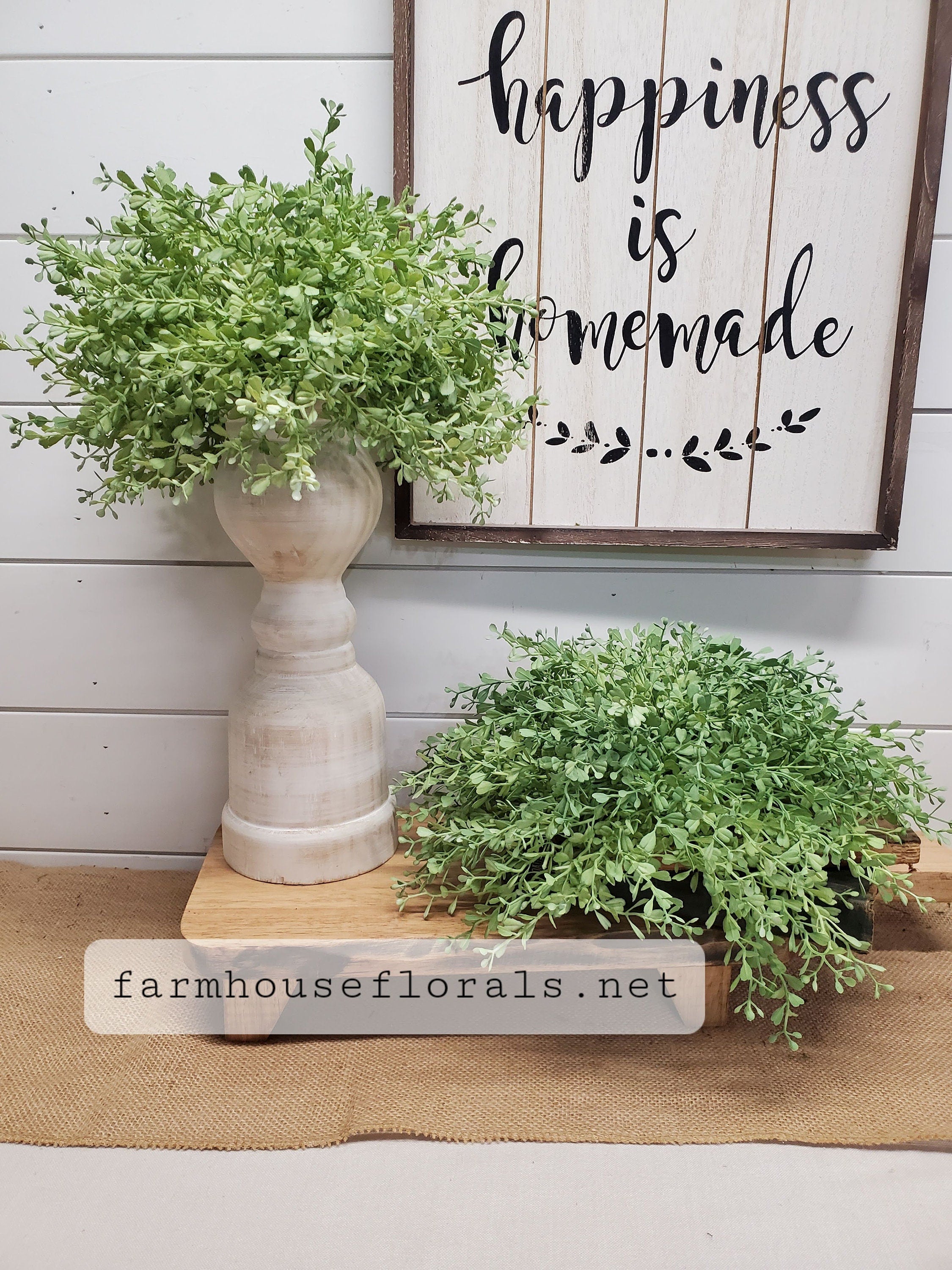 Beautiful Greenery Half Ball Orb, Faux plant, candlestick greenery dec –  FarmHouse Florals