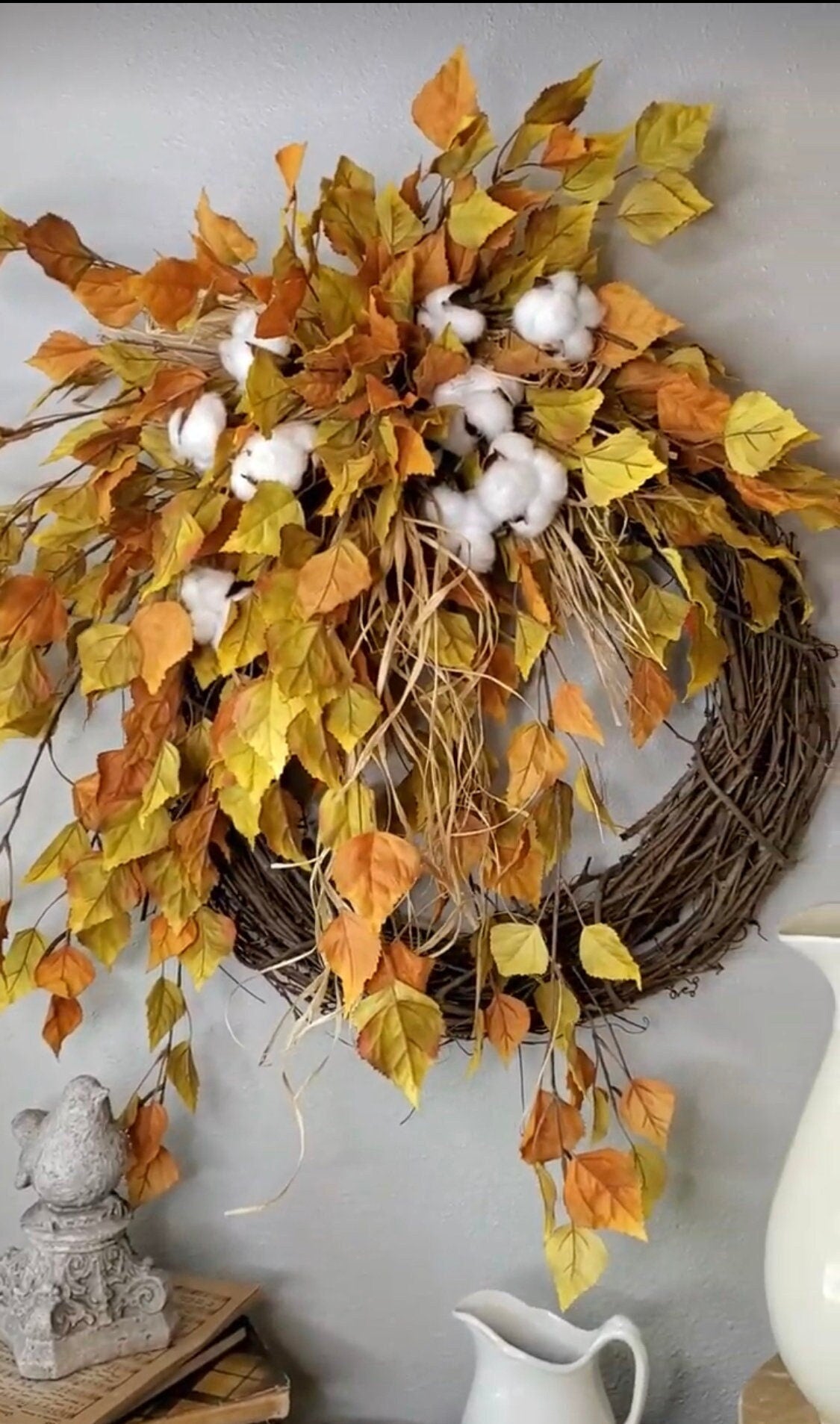 Rustic Fall Wreath, Outdoor Fall Wreath front door, Door Wreath, fall wreath, Fall Wedding Wreath